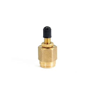 Image of 1/2&quot; Air Line to Schrader Valve Brass Compression Fitting