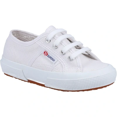 Image of Superga 2750 Jcot Classic, Unisex Kids&#039; Fashion Sports Canvas Trainer, White, 7 UK