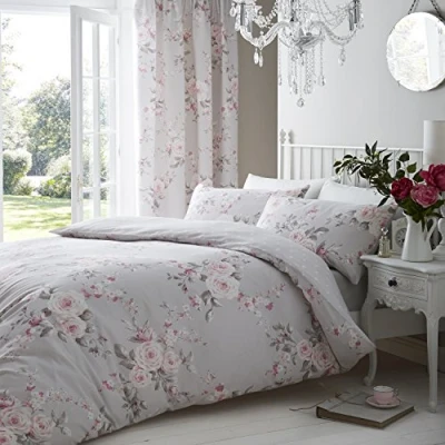 Image of Catherine Lansfield Canterbury Duvet Cover + Pillow Case For Bed 105 cm