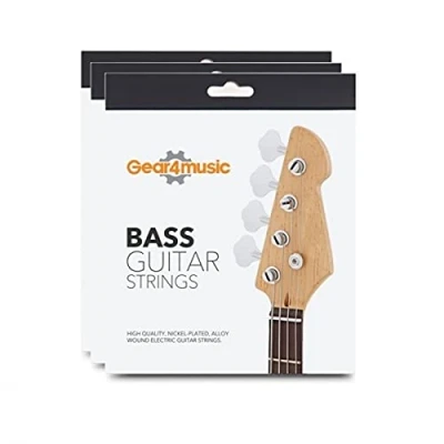 Image of Bass Guitar Strings Set 40 95 by Gear4music 3 Pack