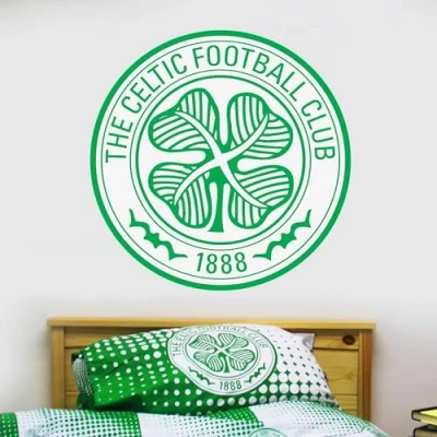Image of Beautiful Game Celtic Football Club Crest Set Wall Sticker Official Merchandise Decal Vinyl Poster Print (120cm)