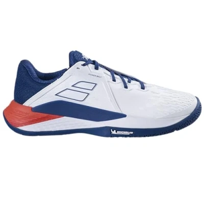 Image of Babolat Men&#039;s Zapatillas de Tenis para Hombre Propulse Fury 3 Blanco Gymnastics Shoes, 10 UK White
