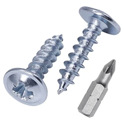 Image of (Pack of 150 pcs) Zinc Plated Steel 4.0 x 16 mm Wood Screws, Metal Modified Truss Head, Self Tapping (150, mm)