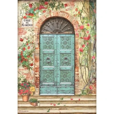 Image of Stamperia International Rice Paper Desire Calle De Flamenco, Multicoloured, A4