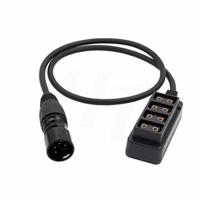 Image of Block Battery 12V XLR 4 Pin Power Supply Splitter to D tap Port Adaptor Converter 12in (30 cm)