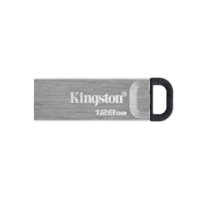 Image of Kingston DataTraveler Kyson USB 3.2 Gen 1 Flash Drive 128GB Stylish Capless Metal Case
