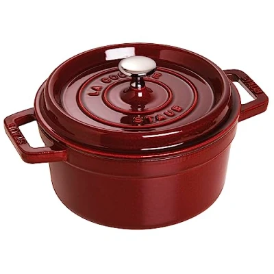 Image of STAUB 1102287 Cocotte Round 22cm Grenadine red