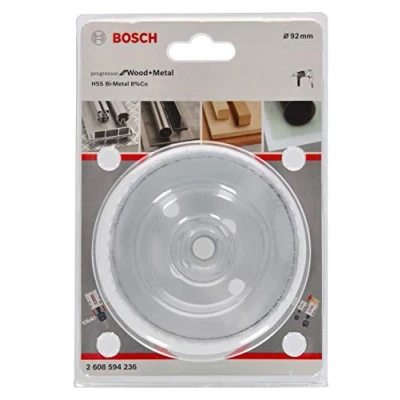 Image of BOSCH Bi Metal Hole Saw (for Wood and Metals, 8% Cobalt Alloy, Progressive Tooth Design, Ø 92 mm, Accessory Drills)