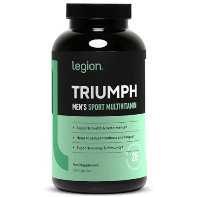 Image of Legion Triumph Daily Multivitamin Supplement Vitamins and Minerals for Athletes Helps with Energy Sports &amp; Bodybuilding Workouts. 30 Svgs.
