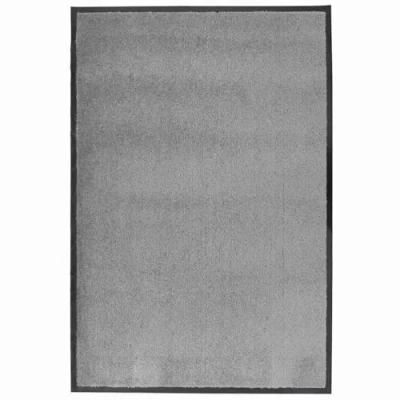 Image of vidaXL Doormat Grey 60x90 cm Polypropylene Entryway Rug, Indoor/Outdoor Non Slip Mat for Home, Porch, Mudroom, Durable &amp; Easy to Clean