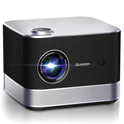 Image of 【NetfIix Officially &amp; DoIby Audio】AURZEN 4K Supported Smart Projector with Auto Focus Keystone, 2 Extra Tech, HDR 10 60Hz WiFi Bluetooth Outdoor Portable for Smartphone/USB/HDMI