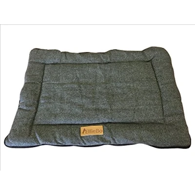 Image of Ellie Bo Medium Reversible Tweed and Grey Faux Fur Mat for 30 inch Dog Cage