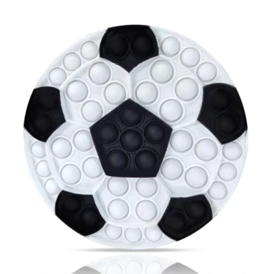 Image of Yeefunjoy Pop it Fidget Toy, Bubble Poppet Silicone Push Sensory Popping Stress Autism Relief Toy Christmas Birthday Gift for Kids Adults,Parent Child(Football)