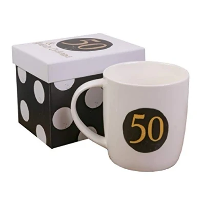 Image of The Bright Side 50 &amp; Annually Challenged Boxed Mug 50th Gift