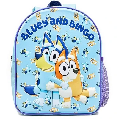 Image of Bluey &amp; Bingo Backpack Kids School Bag Childrens Nursery Travel Toys Rucksack for Boys Girls