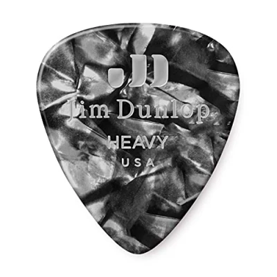 Image of Jim Dunlop 483P02HV Guitar Pick Player Pack Black Pearl (Pack of 12)