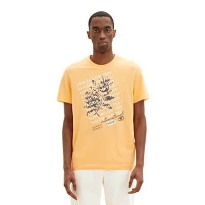 Image of TOM TAILOR Men&#039;s T Shirt 1036983, 22225 Washed Out Orange, M
