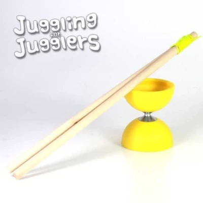 Image of Juggle Dream Little Top Diabolo Yellow + wooden handsticks (inc super smooth string)