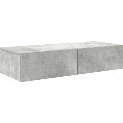 Image of vidaXL wall shelf with drawers 80x33x17 cm engineered wood for living room/bedroom