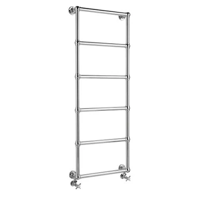 Image of Milano Derwent Chrome Ladder Style Heated Towel Rail 1550mm x 600mm