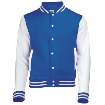 Image of AWDis Just Hoods Varsity Jacket Unisex Royal Blue/White M