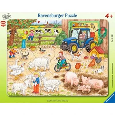 Image of Ravensburger 06 332 1 with Frame On The Farm Jigsaw Puzzle 40 Pieces