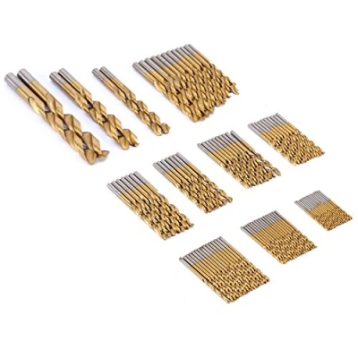 Image of 99 Pcs/set 1.5mm 10mm Titanium Coated Metal HSS High Speed Steel Drill Bit Set Tool for Wood Plastic and Aluminum Copper