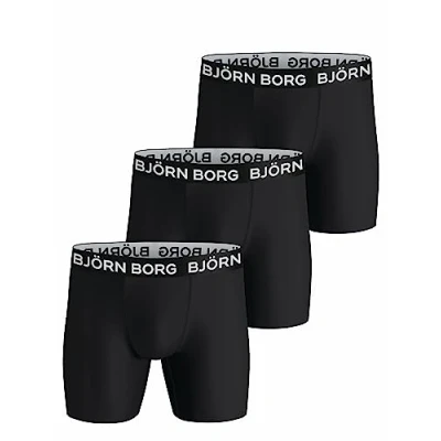 Image of Björn Borg Performance 3 PACK Pants, Men&#039;s, Size: Small, Black