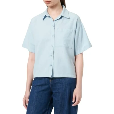 Image of PIECES Women&#039;s Pcmilano SS Shirt, Angel if, S