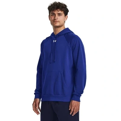 Image of Under Armour UA Rival Fleece Hoodie, Blue, LG