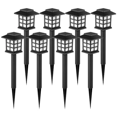 Image of GIGALUMI Solar Lights Outdoor Garden, Lights, 8 Pack Garden Powered Waterproof for Landscape, Path, Yard, Patio, Driveway,Pathway,Warm White