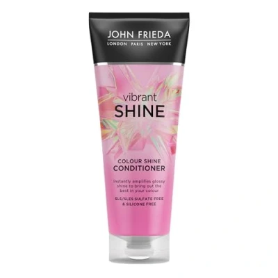 Image of John Frieda Vibrant Shine Colour Conditioner 250 ml, Weightless Glossing for Shiny Hair, Sulphate Free and Silicone