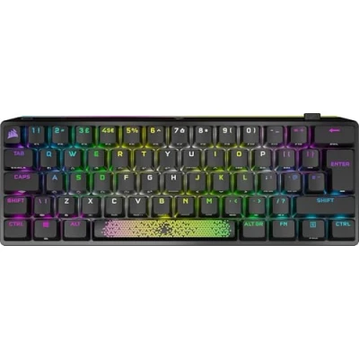 Image of CORSAIR K70 PRO MINI WIRELESS RGB 60% Mechanical Gaming Keyboard Swappable CHERRY MX RED Switches PBT Double Shot Keycaps iCUE Compatible PC, Mac, PS5, PS4, Xbox QWERTY UK Black