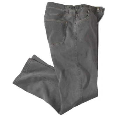 Image of ATLAS FOR MEN Men&#039;s Grey Semi Elasticated Jeans 44