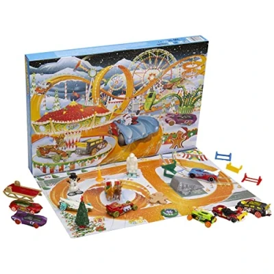 Image of Hot Wheels Advent Calendar, Toy Cars for Kids 3 Years Old and Older