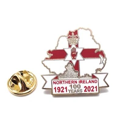 Image of 100th anniversary Northern Ireland lapel badge loyalist ulster