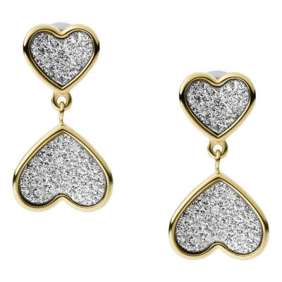 Image of Fossil Jewellery &#039;Sutton&#039; WoMens Stainless Steel Stud Earrings Gold JF03939710 (archived) One Size