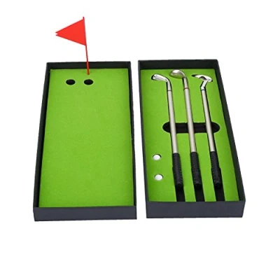 Image of Dilwe Golf Pen Set, Mini Desktop Ball Gift Set Including point and Flag Stationery Decorations for Golfer Fans