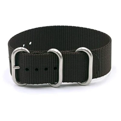 Image of Vario Military Dive Ballistic Nylon Espresso Brown Premium Replacement Watch Band (20mm)