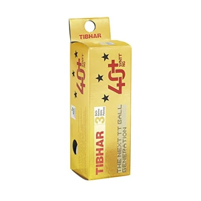 Image of Tibhar SYNTT NG 40+ 3 Star Table Tennis Ball (Box of 3), white