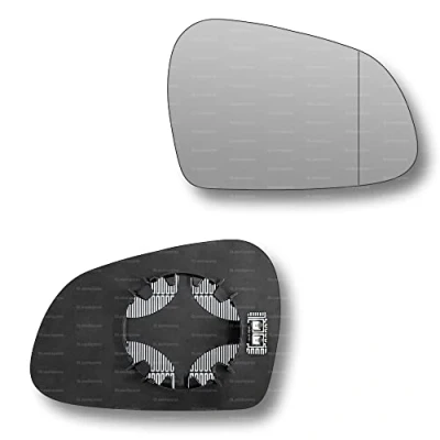 Image of Less4spares Replacement Wing Mirror Glass Right Compatible with Hyundai i10 2013 2019 CLIP ON Driver Off side Heated Blind Spot