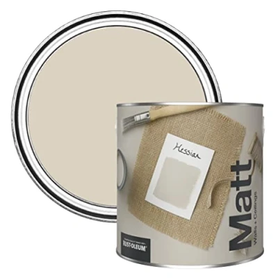 Image of Rust Oleum Colours Matt Emulsion Wall and Ceiling Paint Hessian 2.5L