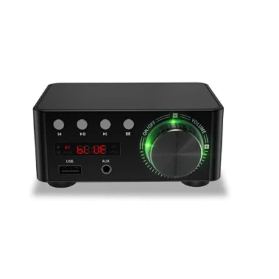 Image of HIFI Bluetooth 5.0 Audio Amplifier, 50W x 2 Stereo Powerful Digital Amplifier Board Memory Card Player for Household Car AMP Amplifier(Black)