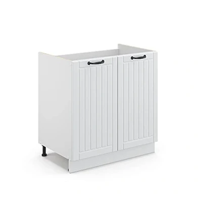 Image of Vicco Sink base cabinet Fame Line, White country house/White, 80 cm without worktop