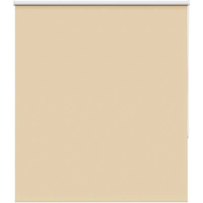 Image of vidaXL Roller Blind Blackout Beige 140x175 cm Fabric Width 136.6 Polyester