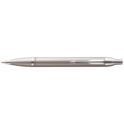 Image of Parker IM Chrome Trim Retractable Ballpoint Pen with Medium Nib, Gift Boxed Silver