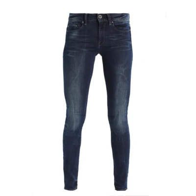Image of G STAR RAW Women&#039;s Midge Zip Mid Waist Skinny Jeans, Blue (dk aged D05281 6553 89), 23W / 34L