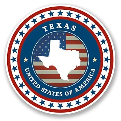 Image of 2 x 10cm Texas USA America Vinyl Sticker Decal Bike Laptop Travel Luggage #5496 (10cm 10cm)