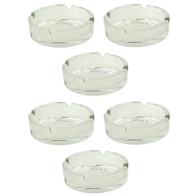 Image of Apollo Clear Glass 11cm Round Ash Tray Ashtray (6)