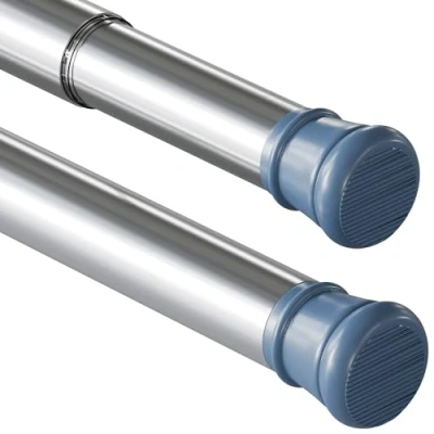 Image of 1PC Tension Rod No Drill Shower Curtain Pole Extendable Poles Rail for Bathroom, Window, Door, Wardrobe, 73 145cm/28.74 57.09Inch(Diameter:25mm) Silver